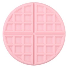 JCP 와플 실리콘 단열 패드 냄비받침, 핑크, 1개