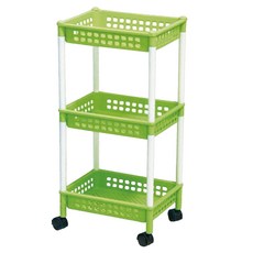 JUSKU 佳斯捷 滑輪多麗物品架 3層, 1個, 綠色
