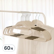 白兔設計防滑衣架, 巨白+灰（墊肩）, 60入