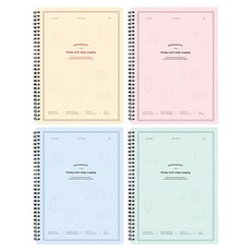 Pinkfoot 一套 4 份 5000 數學春季筆記, 粉色, 黃色, 藍色, 綠色, 1套