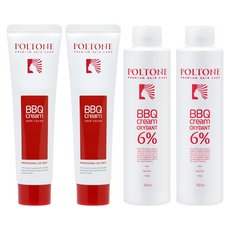폴톤 BBQ 크림 150ml + 옥시던트 6% 산화제 150ml 세트, 6GR 새치를 위한 적빛 황갈색, 2개