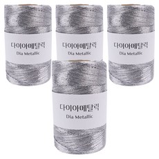 Dia Metallic 編織線, 102 銀色, 4個