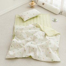 쉬즈홈 순면 낮잠이불 + 패드 + 베개 솜포함 세트, 달링아이보리