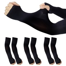 WAVERRICK 冰涼戶外抗UV防曬袖套 手背款, 3個, 黑色