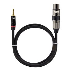 HDTOP 韓國製 3.5立體聲 to XLR 母 轉換音源線, HT-TP233-1.5M, 混合色