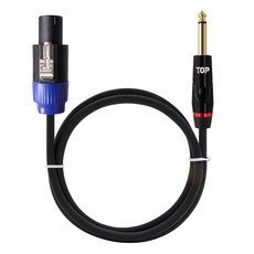 HDtop 韓國製 Speakon 轉 5.5 單聲道轉換線, HT-TP375-1M, 混色, 1個
