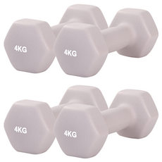 LIVESPO 防滑啞鈴, 4kg, 4個