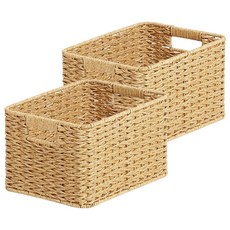 하우스레시피 PP라탄 Ver 2 베이직 바스켓, 베이지, 2개