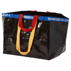 HANSSEM 防水布多用途購物袋, 1個, 黑色