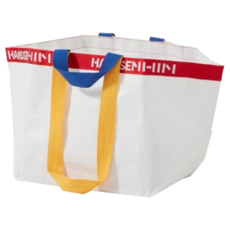 HANSSEM 防水布多用途購物袋 M, 1個, 白色