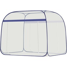 CompLife 自動彈開式防蚊帳篷, 白色 藍色