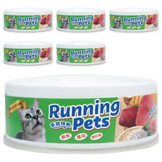 Running Pet 毛孩快跑 (鮪魚+雞肉+吻仔魚) 含膳食纖維 多種蛋白質胺基酸 營養貓罐, 鮪魚+雞肉+吻仔魚, 80g, 6罐