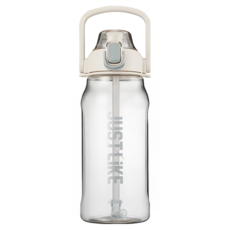 Kinyo 大容量運動吸管水壺 W100 x H275 x D100mm 256g, 白色, 1.6L, 1個