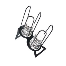 鐵製杯蓋兩層紙杯架, 黑色, 1個