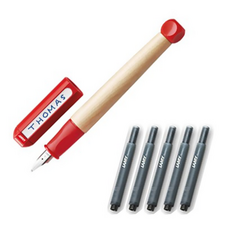 德國 LAMY ABC 鋼筆 + 5入卡式墨水管組合, 紅色, A