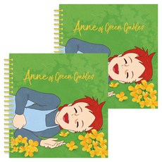 Flyingwhales 紅髮安妮彩色線圈筆記本, 2個, 野餐