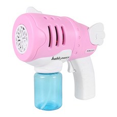 PAPASTOY bable puary 天使翅膀自動泡泡槍, 可愛粉紅色((P0402)