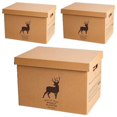 키밍 크라프트 수납함, 사슴, 3개
