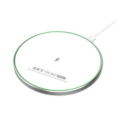 스카이 필 W2P 아이언+ 15W 고속 무선충전기 패드 SKY-W2P, 화이트실버, 1개