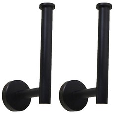 Yeche Powon 不銹鋼支架壁掛式衛生紙衣架穿孔, 2個, 黑色