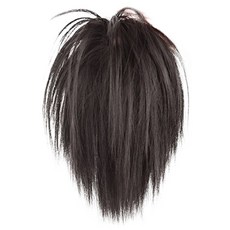 하이유니 래빗테일 똥머리 밴드 헤어피스, 브라운블랙, 1개