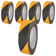 그루터기친구 5미끄럼방지 테이프 노랑검정 2.5cm x 10m, 5개