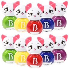 Bobble Kids 美甲貓兒童美甲彩虹套組 5p, 紅、黃、綠、藍、紫, 2組