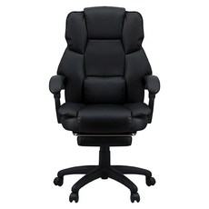 빅트랙 베이직 침대형 발받침 중역 사무용 의자 RC-02, 블랙