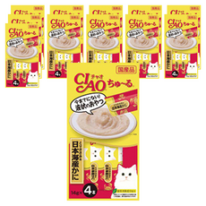 챠오츄르 고양이 짜먹는 간식, 혼합맛(닭가슴살/게살), 56g, 12개