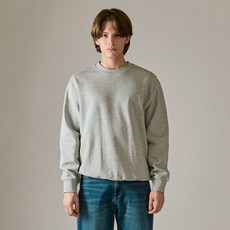 BASIC HOUSE 男女通用 特厚雙面棉 長袖大學T LZTS0111