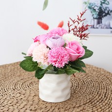 Bluehen 浮雕香皂花擺飾, 粉紅色, 1個