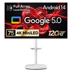 더함 4K UHD QLED MiniLED 스마트 돌비 AI 구글 5.0 TV + 삼탠바이미 스탠드 울트라 세트 방문설치, UA751MINILED Google5.0 120Hz 2025C, 거치대형, 191cm(75인치)