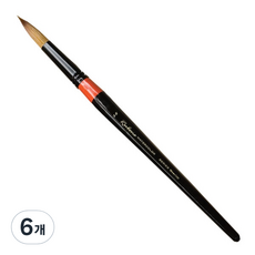 韓國 Rubens 720R 水彩圓頭畫筆, 18號, 6個