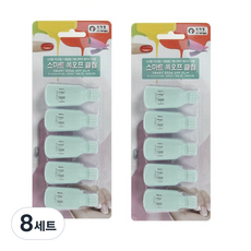 에이부 스마트 쏙오프 네일 클립, 민트, 8개