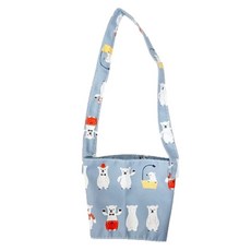 세이플래닛 드링크백 텀블러 백 캐리어 컵홀더 테이크아웃, A 블루 폴라베어, 1개