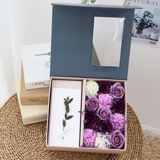 NOBLY 香皂花豪華花卉零用錢盒, 紫色, 1個