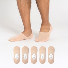 AONE FASHION 男士實用素色隱形襪5雙組