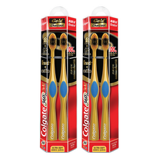 콜게이트 360 차콜 골드 칫솔, 2개입, 2개