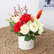 Bluehen 浮雕香皂花擺飾, 紅色, 1個