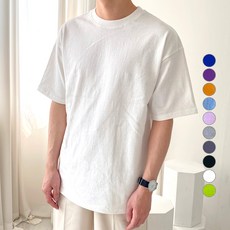 오티디 남녀공용 오버핏 무지 반팔 티셔츠