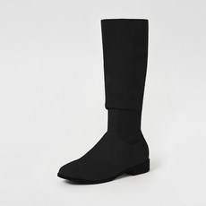 ChakanShoes 方頭皺褶麂皮長靴 BLSDR4g161