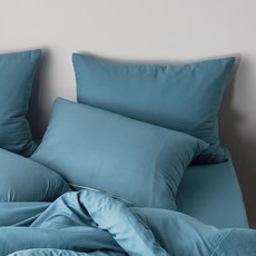 g BEDDING Dessert 水洗超細纖維枕頭套 + 枕芯 2件組, 海洋藍