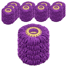 CHUNGSON 手壓旋轉拖把專用紫色拖布, 10個