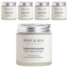 MARY&MAY 檸檬菸鹼醯胺淨亮泥膜 125g, 1罐, 5罐