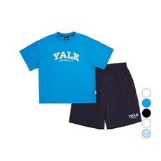 YALE KIDS 男童 LOGO 純棉短袖 T恤 + 平織長褲 套裝 YJCCSUE23288