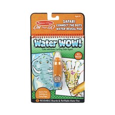 Melissa&Doug 瑪莉莎 旅遊樂 水畫冊 4歲以上, 1組, 野生動物點點連線