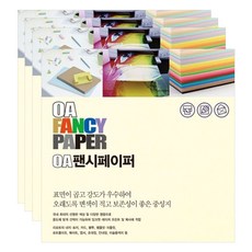 DOOSUNG PAPER OA 花紋紙 R01 白米色, R01灰白色, 4組