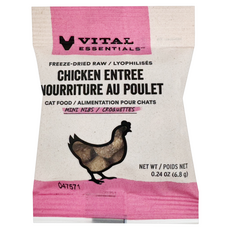 VITAL ESSENTIALS 凍乾鮮肉貓用生食餐 試吃包, 雞肉小顆粒, 0.24oz, 1包