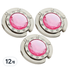 Life Plus 水晶便攜式掛包鉤, 愛戀粉, 12個