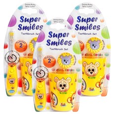 Vibright LED牙刷+牙刷杯+牙刷頭套套組黃熊, 3組